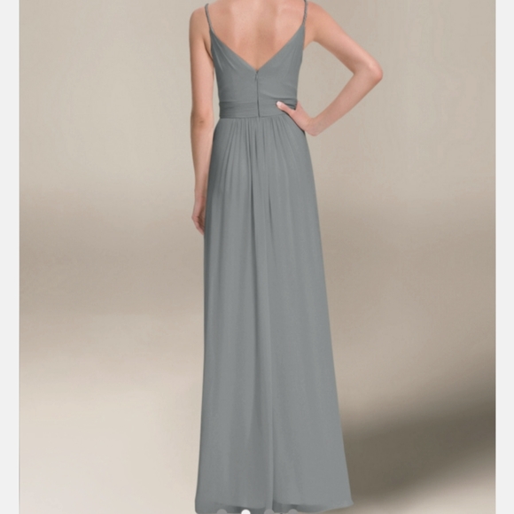 AW Bridal Joie Bridesmaid Formal Prom Special Occasion Dress, 16, Grey - Picture 2 of 10